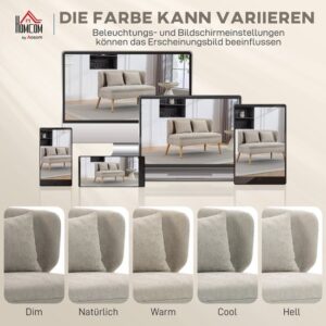 Homcom Loveseat - Polyester - 117L x 65B x 78,5H cm - Beige