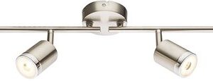 Globo Comore nikkel metalen opbouwspot met LED 56958-4