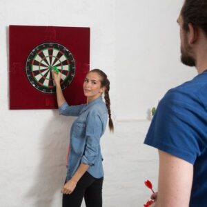 Dartbord omhulsel R6 - 4-delig - 45 cm - muurbescherming - Ø 71x71x3 cm - grijs