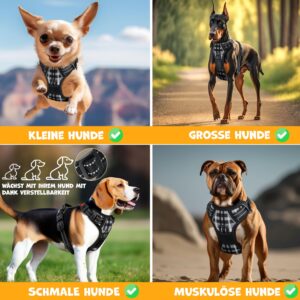 Lovpet® Hondentuigje zonder trein en wurgen voor kleine honden en puppy's, ademend en zacht borsthar