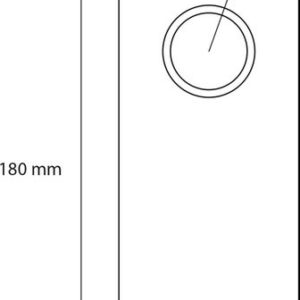 Starx Deurschild – Kortschild Blind – Deurbeslag Binnendeur - Aluminium - Zwart