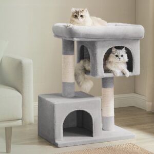 Feandrea PCT61WV2 - Grote kattenboom met 2 schuilplaatsen en krabpalen