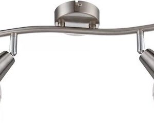 GLOBO LED-spotlight met 2 lampen ELLIOTT mat nikkel
