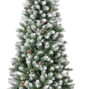 HOMCOM Kunststof Kerstboom Ø75 x 180 cm Groen/Wit