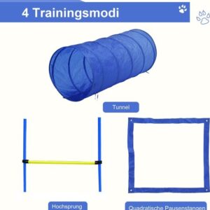 PawHut Honden behendigheidstunnel slalom oefening hondensport set 2 modellen D07-004