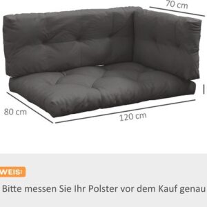 Outsunny - Ligbedkussen - Polyester - Donkergrijs