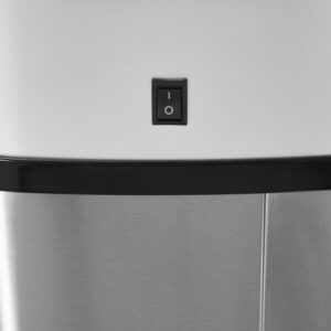 HOMCOM Sensorafvalemmer RVS, ABS - 40,9 x 28,9 x 68 cm - Zilver