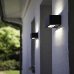 LUTEC Gemini Medium - Buitenwandlamp - Up & Down - Aluminium - LED - 1230 Lumen - Donkergrijs