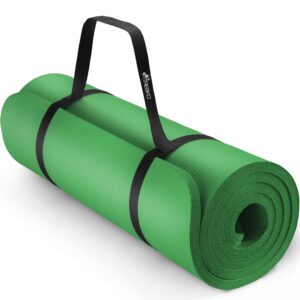 TRESKO® fitnessmat yogamat pilatesmat 185 x 60 cm, groen, 1,5 cm dikte, getest op ftalaten