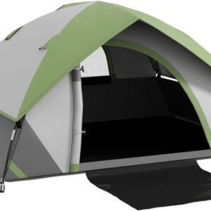 Outsunny Campingtent van Polyester, Kunststof - 210L x 150B x 110H cm - Groen