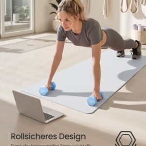 Dumbbells – Neopreen coating – 2 x 3 kg – Lichtblauw