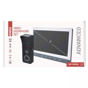 EMOS H3010 Deurintercomsysteem/video-deurbel, waterdichte Full HD camera met nachtzicht, monitor met