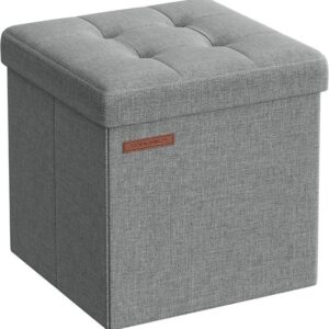 Songmics LSF028G02 Inklapbare Zitbank met Opbergruimte, Lichtgrijs
