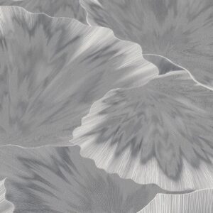 Erismann Vliesbehang met bladeren en bloemen in grijs metallic 10402-10