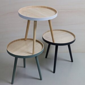 WOOOD Sasha Bijzettafel - MDF - Natuurlijk - 41x41x40,5