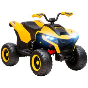 AIYAPLAY Elektrische quad voor kinderen, 3-6 km/u, LED-koplamp, muziek, USB 3- 8 jaar