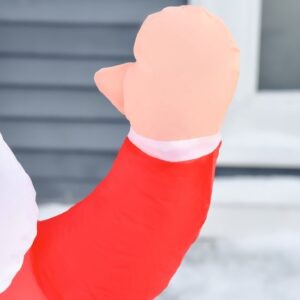 HOMCOM Zelfopblaasbare Kerstman met ventilator en LED-verlichting