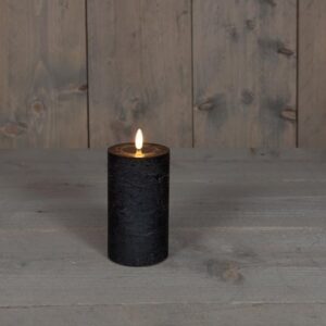De Magische Vlam Kaars - LED - Zwart - 7,5x12,5 cm