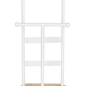 Songmics kapstok, hoogte 187 cm, met 3 schoenenrekken en 18 haken, van metaal