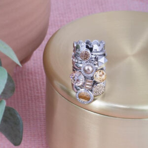 Melano twisted tracy ring - zilverkleurig - dames - maat 56