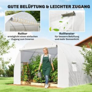 Outsunny Kashoes-PE-300L x 300B x 200H cm - Wit