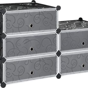 HOMCOM - DIY Schoenenkast - Kunststof - Ijzer - Zwart en Wit
