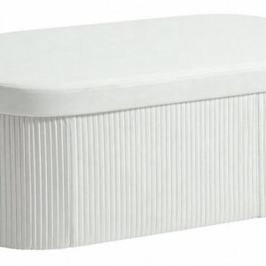 Homcom Opbergkist - Polyester - 76L x 38B x 35H cm - Crèmewit