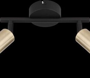 Globo - Moderne Plafondlamp Zwart - H:20cm - E14 - Voor Binnen - Metaal
