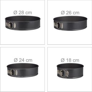 4-delige springvorm set - Ø 18/24/26/28 cm - anti-aanbak - hittebestendig tot 250°