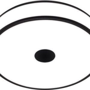 Briloner Leuchten BLOCK - LED plafondlamp - zwart decoratief - neutraal wit 4000K - Ø38 x 9,5 cm