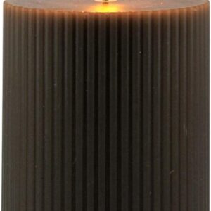 Bruine LED kaars 7,5x10cm