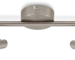 BRILONER COOL - Plafondlamp - warm wit licht - GU10 fitting - draaibare opbouwspots - mat nikkel