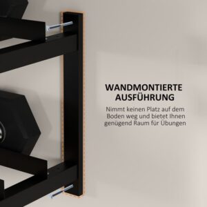SPORTNOW Stalen Hantelstandaard - Zwart - 98L x 40B x 35H cm