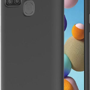 Azuri hoesje geschikt voor Samsung Galaxy A21s- Siliconen backcover - Zwart
