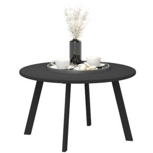 Outsunny Ronde Metalen Beistelltisch voor Balkon - Weerbestendig en Onderhoudsvriendelijk Ø70 x 42H