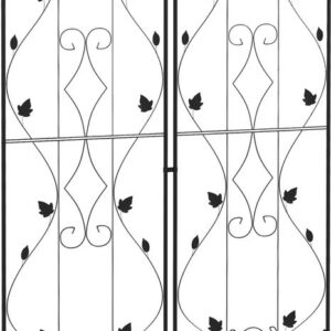 Outsunny Tuinboog van staal - 50B x 181H cm - Zwart