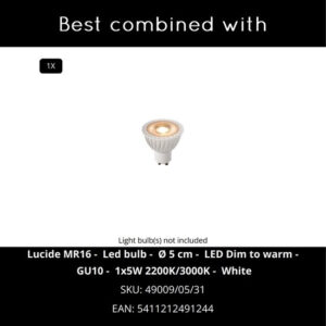 Lucide AVEN - Plafondspot Badkamer - 1xGU10 - IP65 - Wit