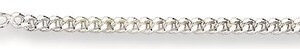 Glow ketting - zilver - gourmet 2.5 mm - 45 cm
