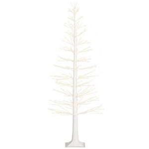 HOMCOM 180 cm Kunstkerstboom met 810 LED's, voor binnen en buiten, wit