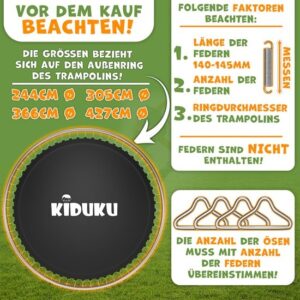 KIDUKU® Trampoline Springmat Ø 305 cm | UV-bestendig & Weerbestendig Reservemat