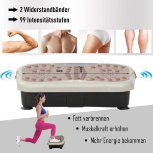 HOMCOM Fitness Trilplaat met USB, Luidspreker en Afstandsbediening