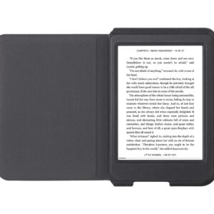 Kobo Nia SleepCover, zwart, rustmodus, waxmodus, bescherming rondom, zacht kunstleer, compatibel met