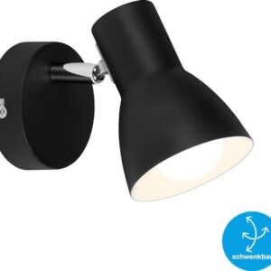 Briloner Leuchten CUP - verstelbare wand- en plafondlamp - max. 25W - 1xE14 - zwart-wit metaal