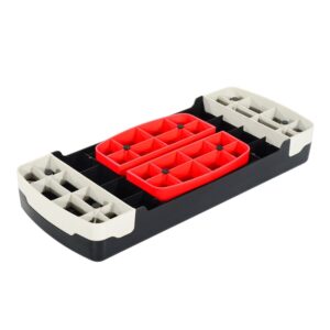 HOMCOM Verstelbare Aerobic Stepper met Antislip Oppervlak - Rood/Zwart/Grijs 68 x 29 x 15 cm