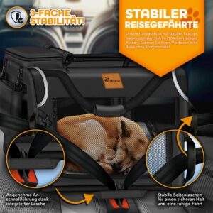 TRESKO® Opvouwbare hondenbox met likmat en spatel, L, 70 x 52 x 52 cm, voor honden en katten