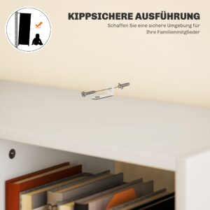 HOMCOM Staande Boekenkast met 9 Planken en 1 Lade - Wit 60 x 26 x 158 cm