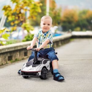 AIYAPLAY kindervoertuig - met opbergvak en geluid - wit/zwart