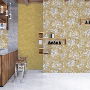 Botanisch Behang met Bladeren - Geel Bruin Crème - A.S. Création Daniel Hechter 6