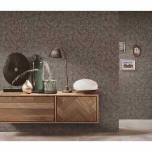 Erismann Vliesbehang Elle Abstract Bruin Koper Metallic 10334-11