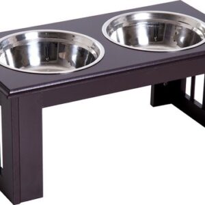PawHut - Verhoogde hondenbak - Antislip - 2 liter - Zwart